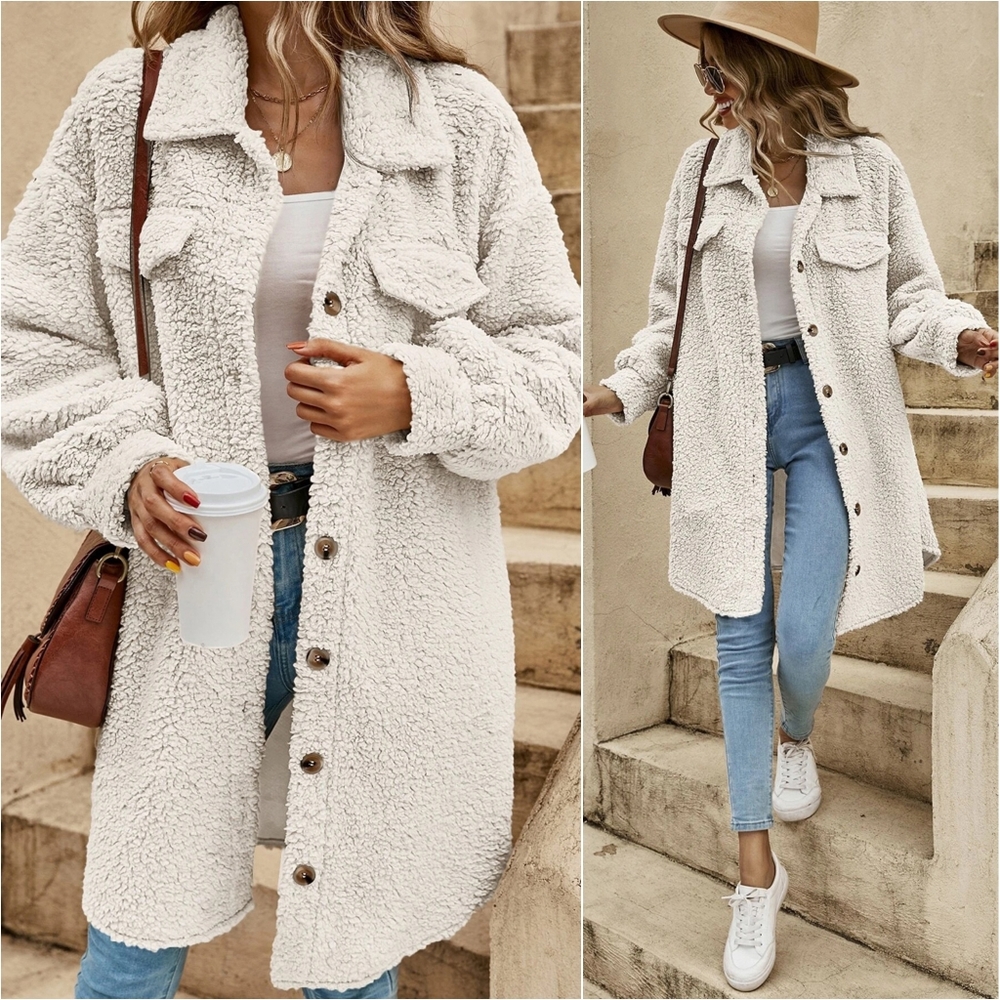 Toasty Trends Sherpa Coat - Cream
